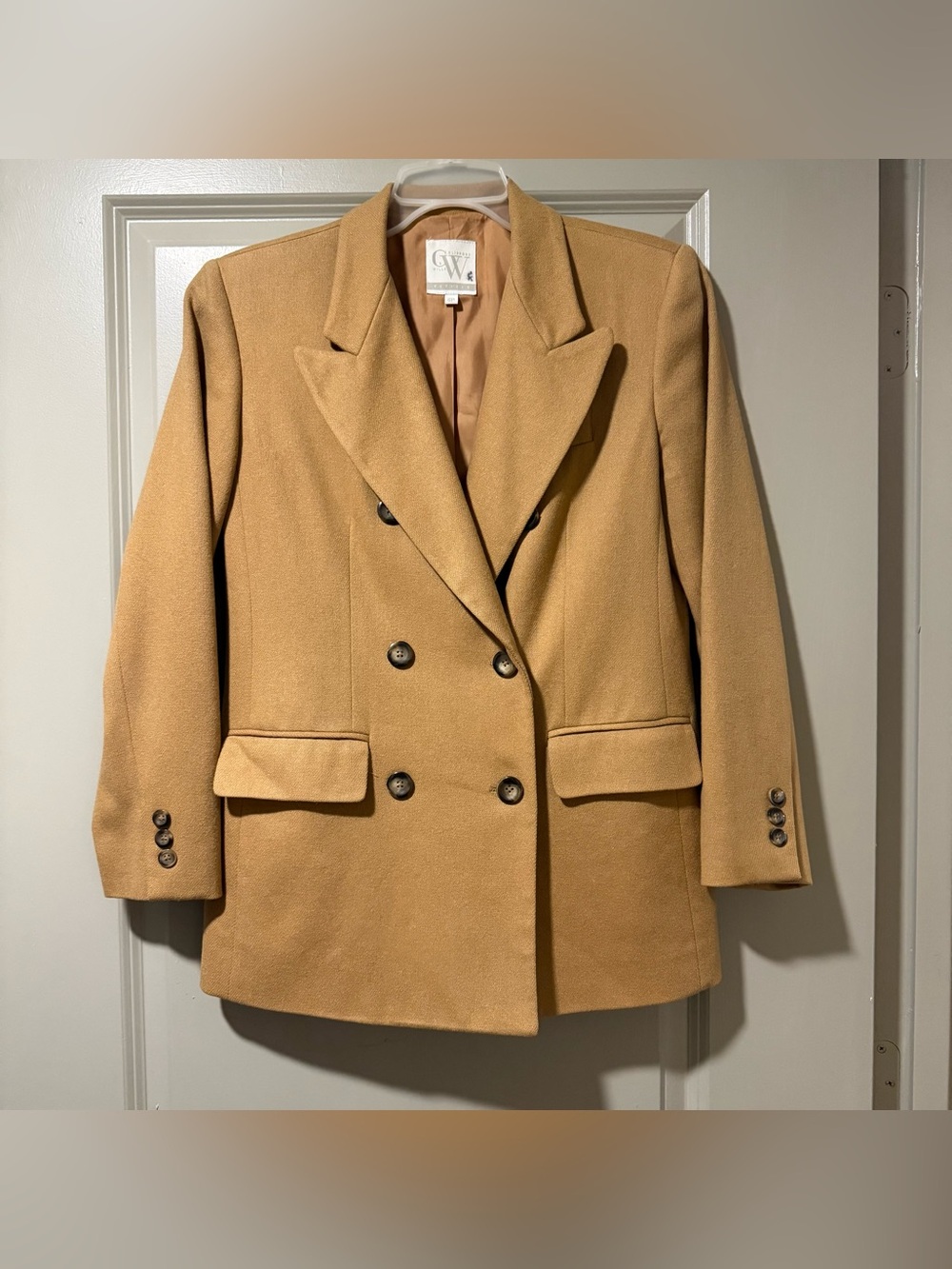 american vintage 100% wool double breasted blazer jacket